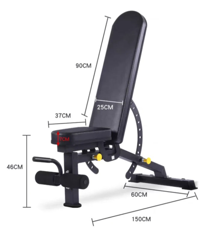 Black FID Adjustable Bench