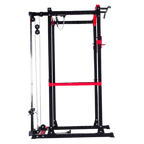 Full Power Rack with Lats Cable Machine and Options - DirectHomeGym