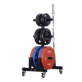 Vertical Olympic Plates and Bar Rack - DirectHomeGym