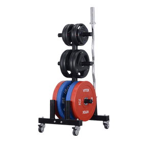 Vertical Olympic Plates and Bar Rack - DirectHomeGym