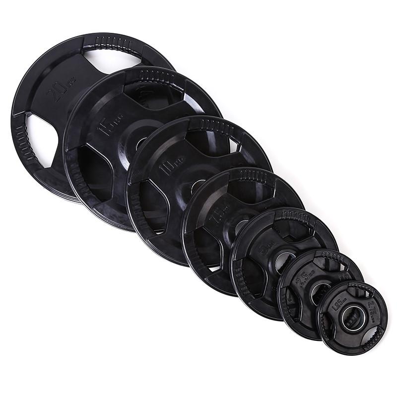 Tri-grip Rubber Coated Weight Plates (1.25KG to 25KG) - Olympic Size - DirectHomeGym