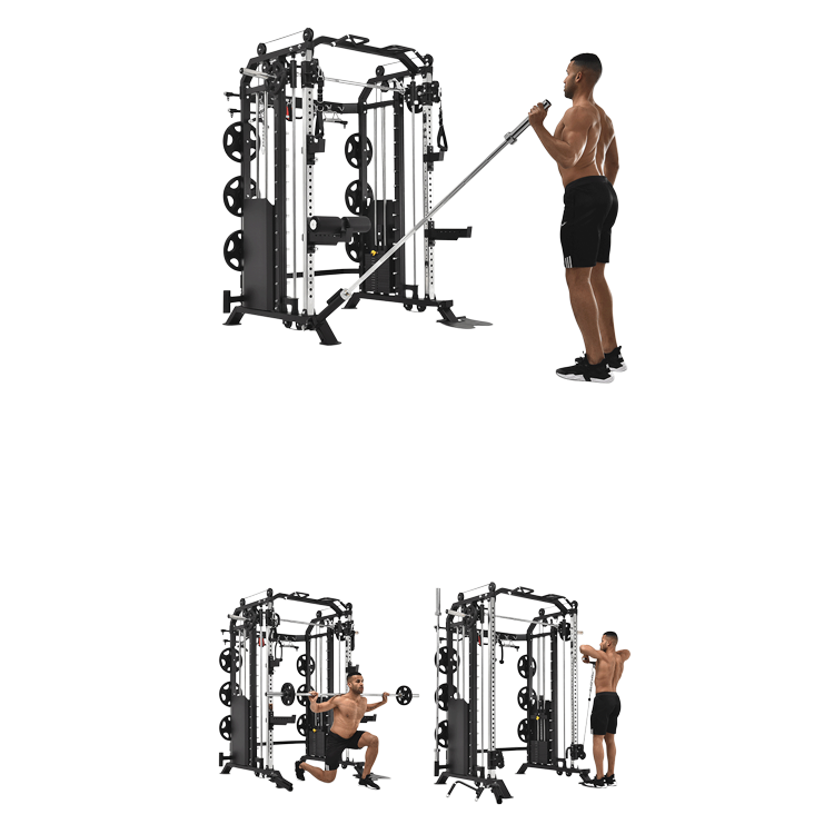 Massfit G7 Pro Functional Trainer, Power Rack, Smith - DirectHomeGym