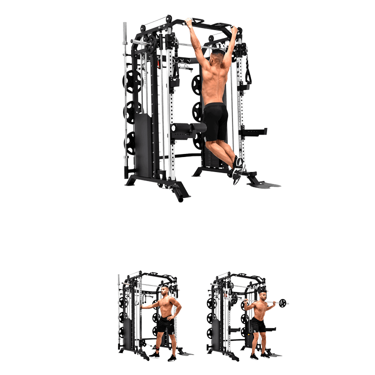 Massfit G7 Pro Functional Trainer, Power Rack, Smith - DirectHomeGym