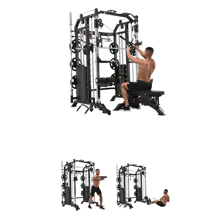 Massfit G7 Pro Functional Trainer, Power Rack, Smith - DirectHomeGym