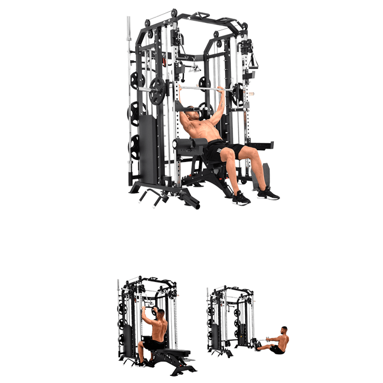 Massfit G7 Pro Functional Trainer, Power Rack, Smith - DirectHomeGym
