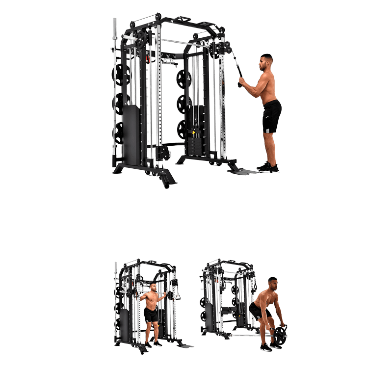 Massfit G7 Pro Functional Trainer, Power Rack, Smith - DirectHomeGym