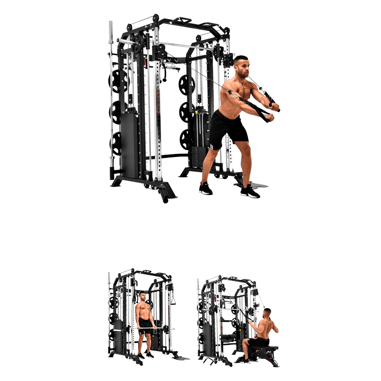 Massfit G7 Pro Functional Trainer, Power Rack, Smith - DirectHomeGym
