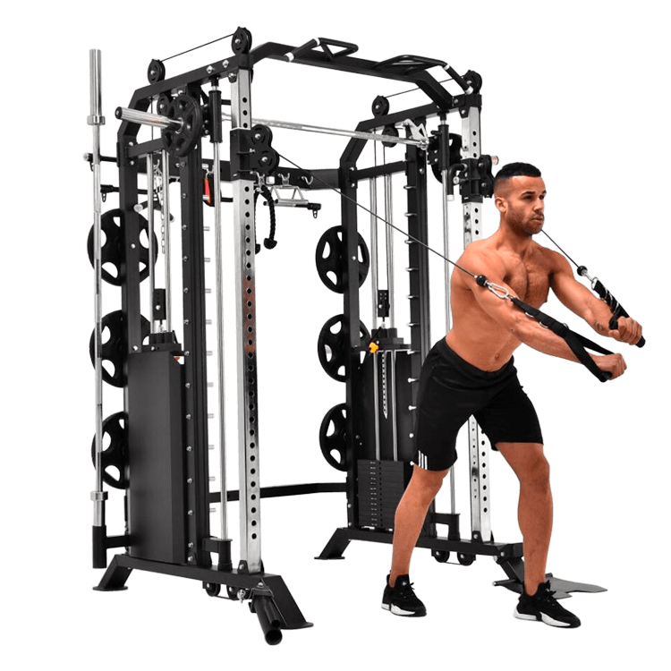 Massfit G7 Pro Functional Trainer, Power Rack, Smith - DirectHomeGym