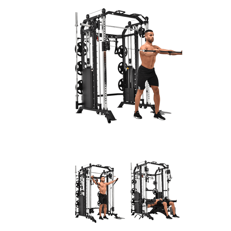 Massfit G7 Pro Functional Trainer, Power Rack, Smith - DirectHomeGym