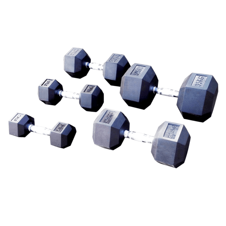 Fixed Hexagon Dumbbells (1 - 50KG) - DirectHomeGym