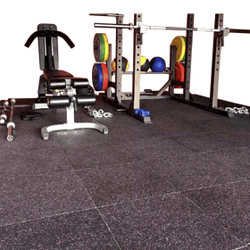 Square Tile High Density Rubber Shock Absorbing Gym Mat - DirectHomeGym